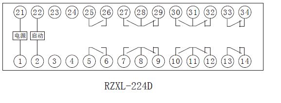 RZXL-D系列小電流啟動中間要细学日语内部接線圖