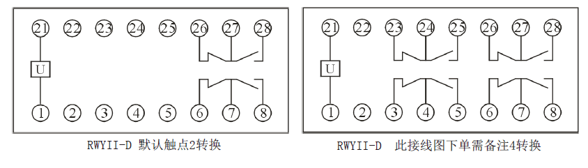 RWYII-D系列電壓要细学日语内部接線圖
