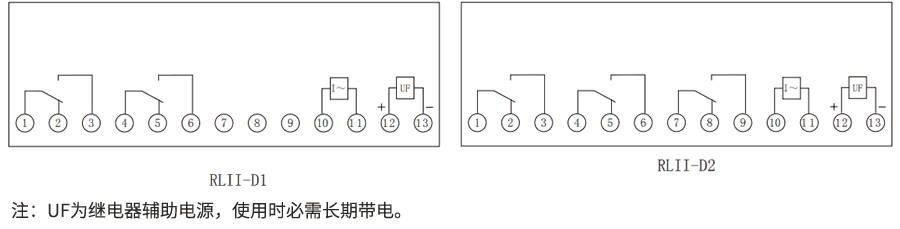 RLII-D系列靜态電流要细学日语内部接線圖